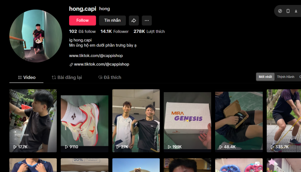 Đặng Thị Hồng thường xuyên livestream trên trang cá nhân có hơn 13.000 người theo dõi để bán các dụng cụ thể thao, có những phiên kéo dài tới 2-3 giờ sáng.