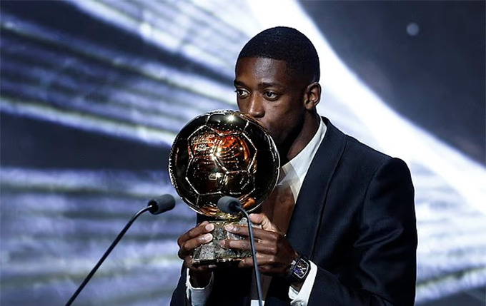 Tiền đạo người Pháp Ousmane Dembele đã chính thức trở thành chủ nhân của danh hiệu Quả bóng vàng 2025 Ảnh : bongdaplus.vn